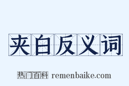夹白反义词是什么意思的图片